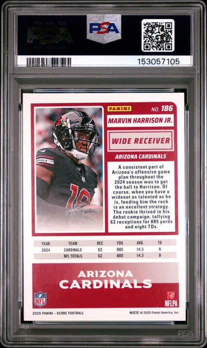 2025 Panini Score Marvin Harrison Jr. Extraterrestrial #186 PSA 10