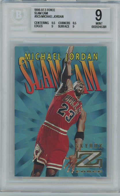 1996-97 Skybox Z-Force Michael Jordan Slam Cam #SC5 BGS 9