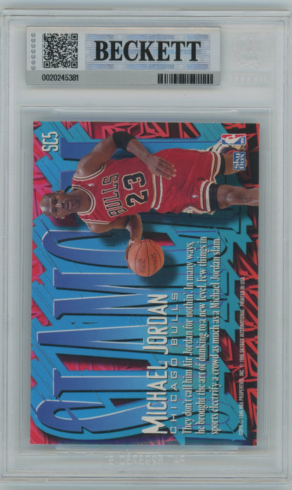 1996-97 Skybox Z-Force Michael Jordan Slam Cam #SC5 BGS 9