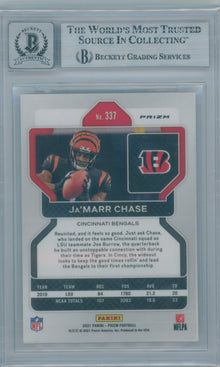 2021 Panini Prizm Ja'Marr Chase Silver #337 BGS Auto 10