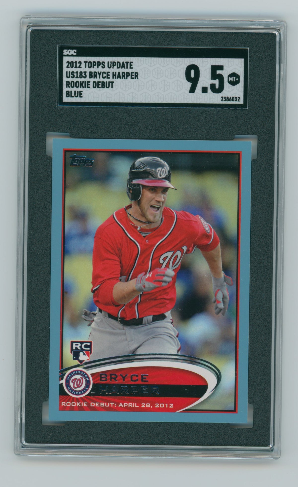 2012 Topps Update Bryce Harper Blue #US183 SGC 9.5