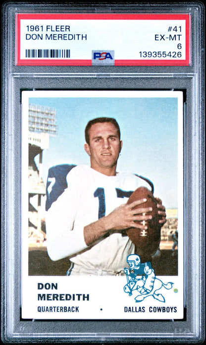 1961 Fleer Don Meredith #41 PSA 6