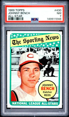 1969 TOPPS JOHNNY BENCH ALL-STAR #430 PSA 7