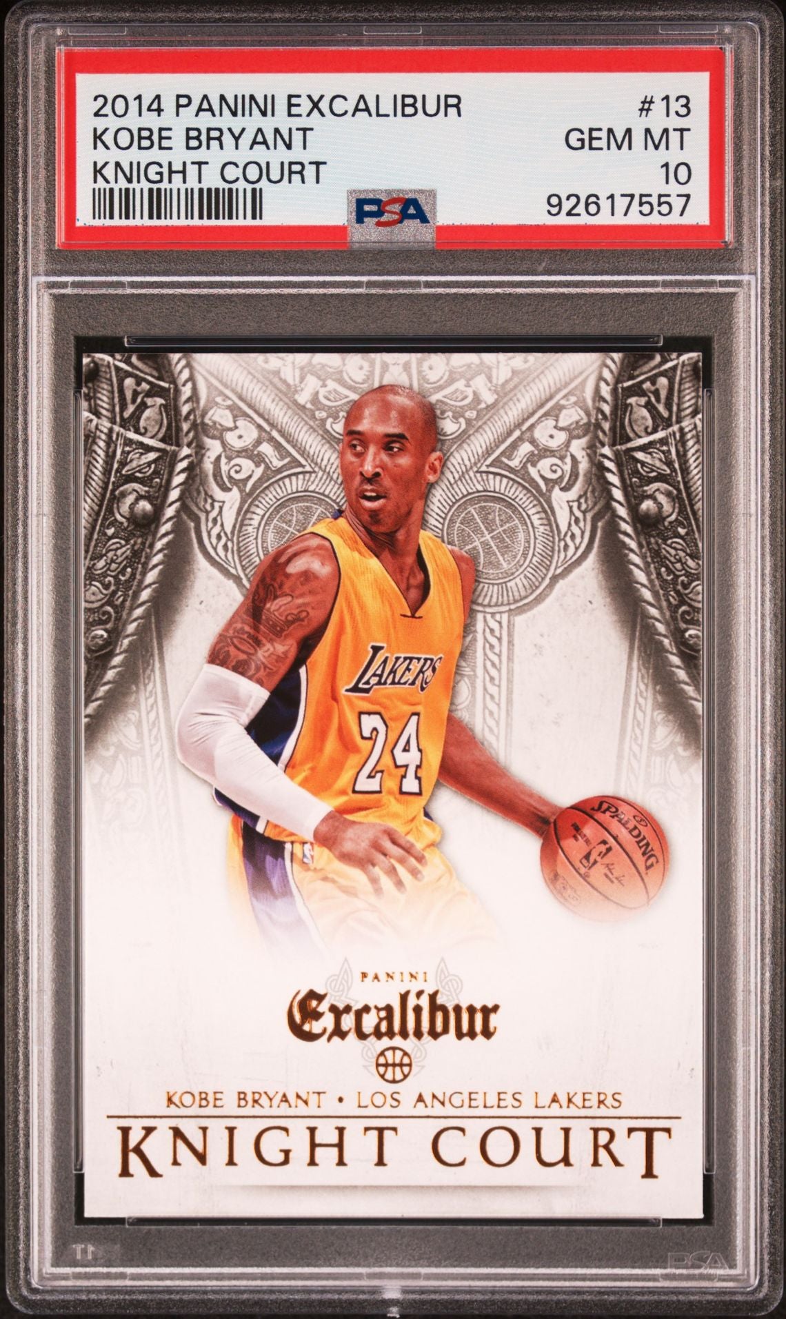 2014 Panini Excalibur Knight Court #13 Kobe Bryant PSA 10