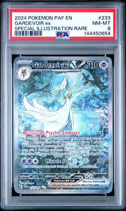 2024 Pokemon Paf En-Paldean Fates #233 Gardevoir Ex Special Illustration Rare PSA 8