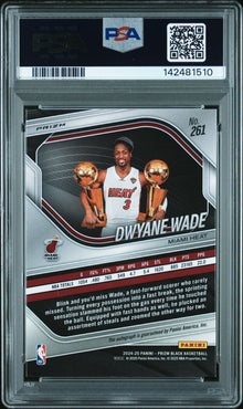 2024 Panini Prizm Black Dwyane Wade Autograph #261 PSA 9 Auto 10