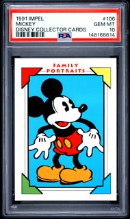 1991 Impel Disney Collector Cards Mickey #106 PSA 10