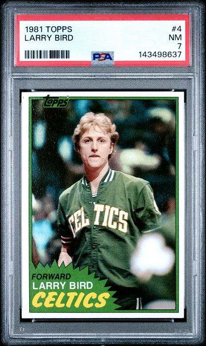1981 Topps #4 Larry Bird PSA 7
