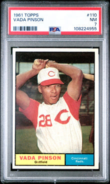 1961 TOPPS VADA PINSON #110 PSA 7 - Front