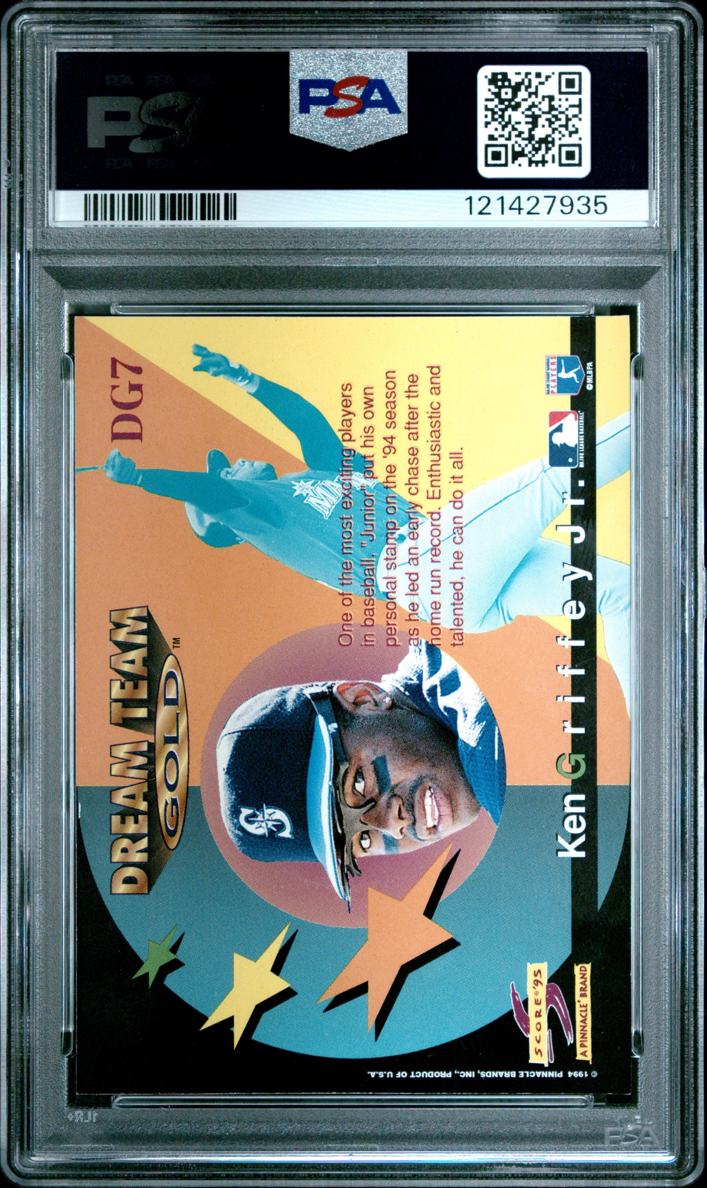 1995 SCORE DREAM TEAM GOLD KEN GRIFFEY JR. DREAM TEAM GOLD #DG7 PSA 8.5 - Back