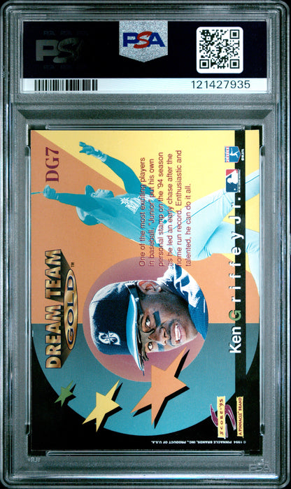 1995 SCORE DREAM TEAM GOLD KEN GRIFFEY JR. DREAM TEAM GOLD #DG7 PSA 8.5 - Back