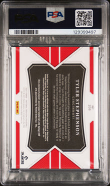 2021 PANINI NATIONAL TREASURES TYLER STEPHENSON MATERIAL SIGNATURE #209 PSA 9 - Back