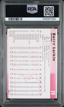 1999 REDS KAHN'S BARRY LARKIN PSA 7/AUTH - Back