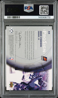 2003 UPPER DECK MVP PROSIGN AMARE STOUDEMIRE PROSIGN #AS PSA 8/GEM MT 10 - Back
