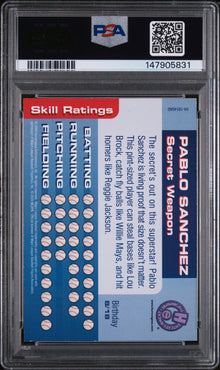 2000 PACIFIC BACKYARD BASEBALL PABLO SANCHEZ BACKYARD BASEBALL PSA 6 - Back