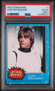 1977 STAR WARS LUKE SKYWALKER #1 PSA VG-EX 4 (MC) - Front