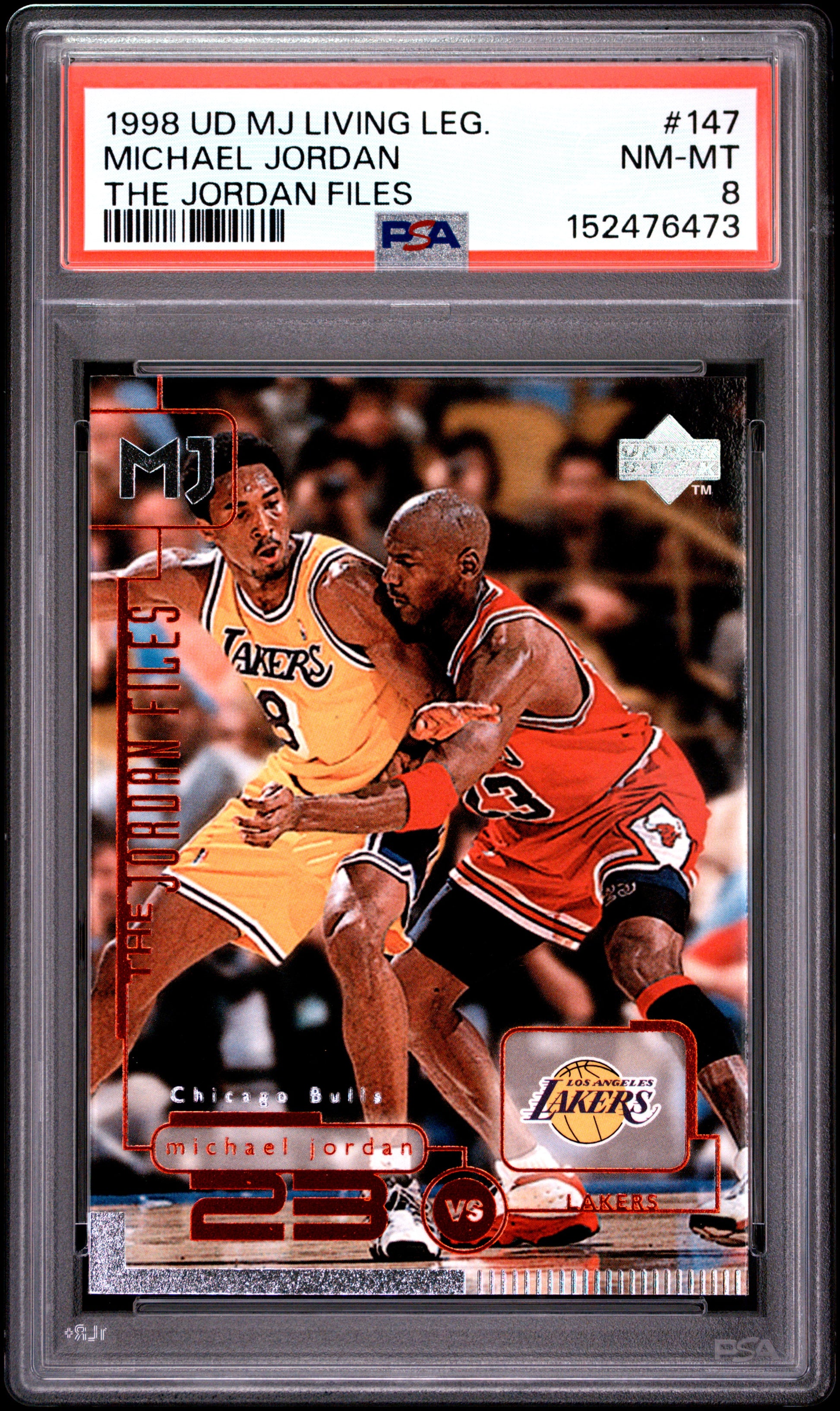 1998 UPPER DECK MJ LIVING LEGEND MICHAEL JORDAN THE JORDAN FILES #147 PSA 8 - Front