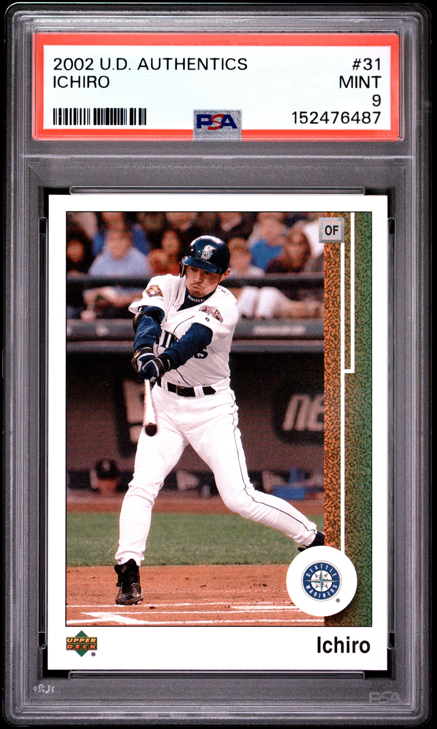 2002 UD AUTHENTICS ICHIRO #31 PSA 9 - Front