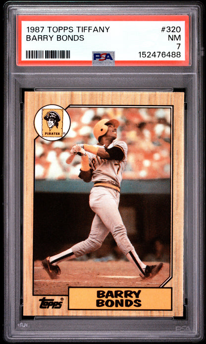 1987 TOPPS TIFFANY BARRY BONDS #320 PSA 7 - Front