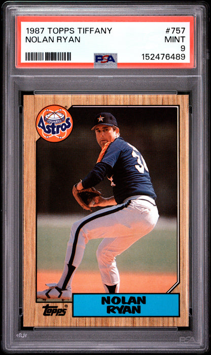 1987 TOPPS TIFFANY NOLAN RYAN #757 PSA 9 - Front