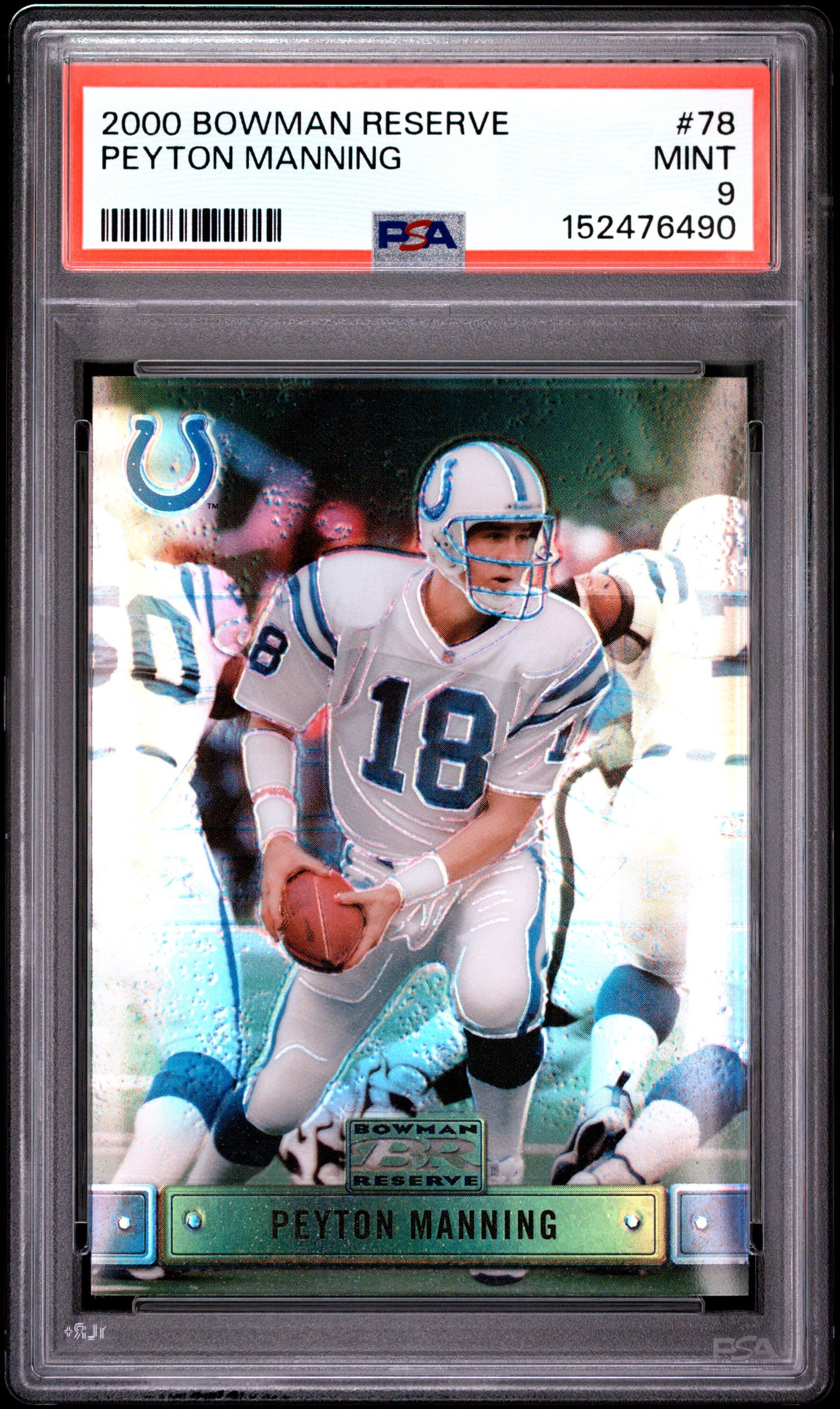 2000 BOWMAN RESERVE PEYTON MANNING #78 PSA 9 - Front
