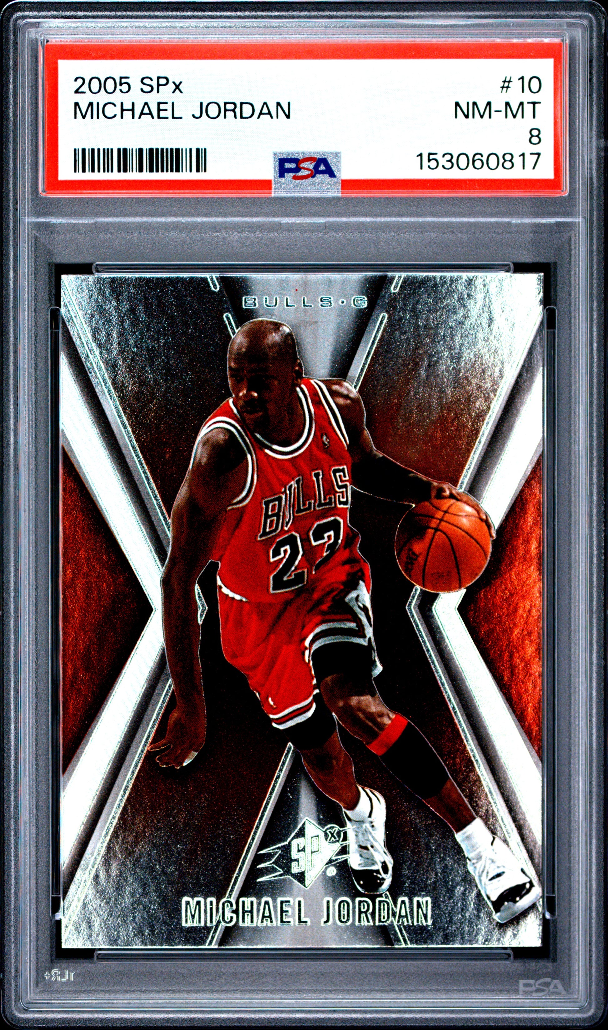 2005 SPx MICHAEL JORDAN #10 PSA 8 - Front