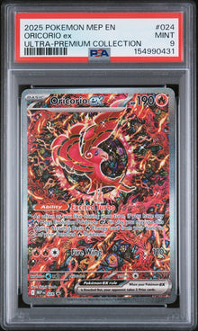 2025 POKEMON MEP EN-ME BLACK STAR PROMO ORICORIO ex ULTRA-PREMIUM COLLECTION #024 PSA 9 - Front