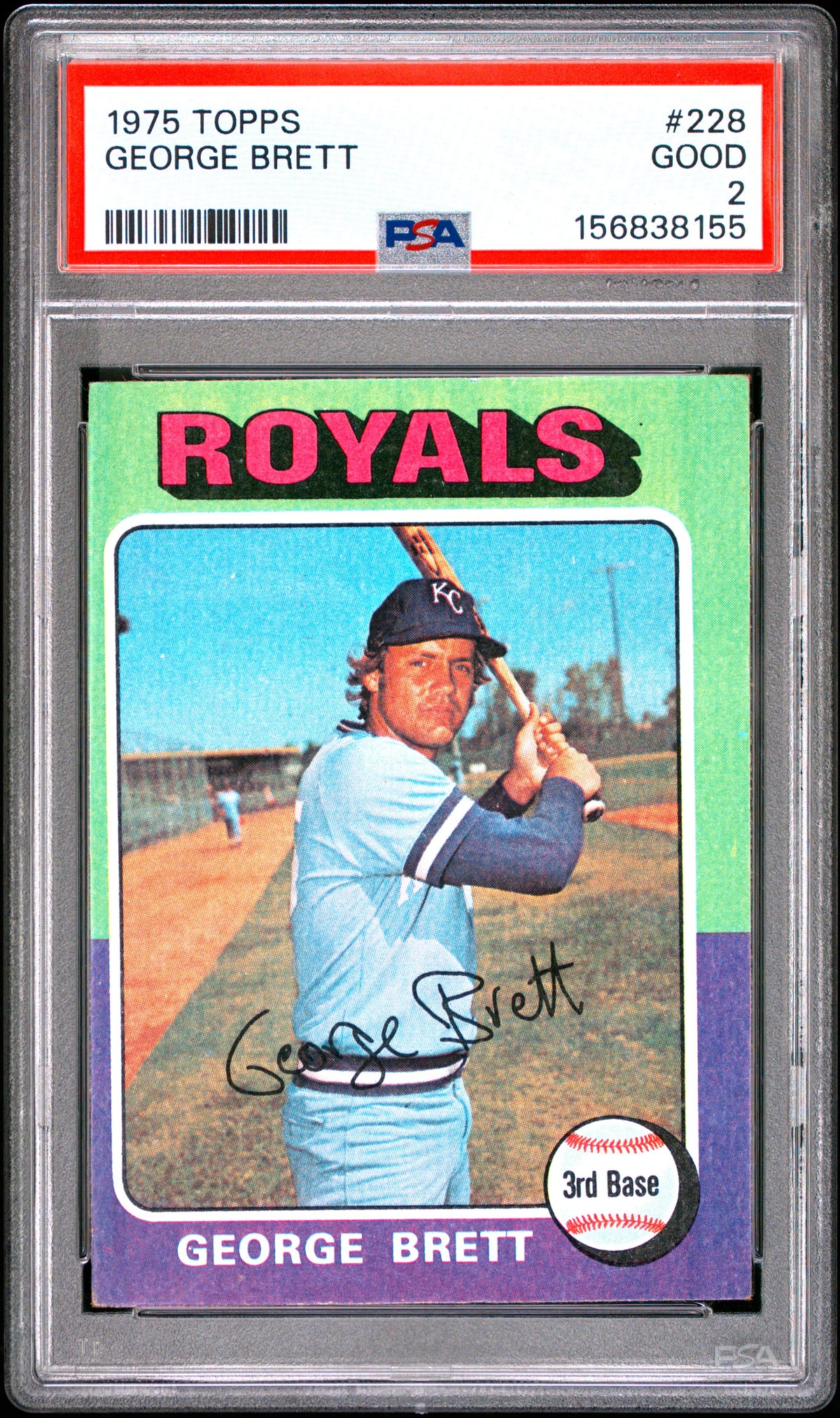 1975 TOPPS GEORGE BRETT #228 PSA 2 - Front