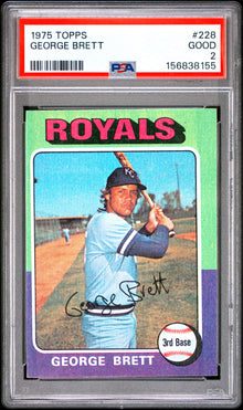 1975 TOPPS GEORGE BRETT #228 PSA 2 - Front