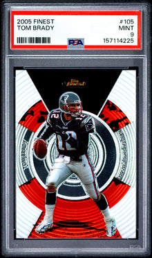 2005 FINEST TOM BRADY #105 PSA 9 - Front