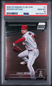 2022 TOPPS STADIUM CLUB CHROME SHOHEI OHTANI #1 PSA 10 - Front