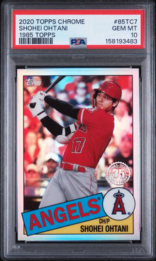2020 TOPPS CHROME 1985 TOPPS SHOHEI OHTANI 1985 TOPPS #85TC7 PSA 10 - Front