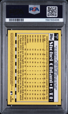 2025 TOPPS CHROME 1990 TOPPS SHOHEI OHTANI #90CB7 PSA 10 - Back