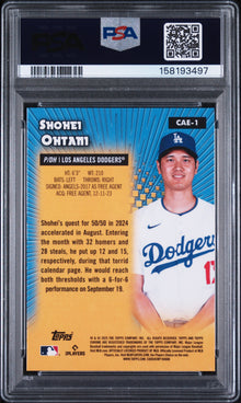 2025 TOPPS CHROME ALL ETCH SHOHEI OHTANI #CAE1 PSA 10 - Back