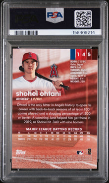 2020 STADIUM CLUB CHROME SHOHEI OHTANI #145 PSA 10 - Back