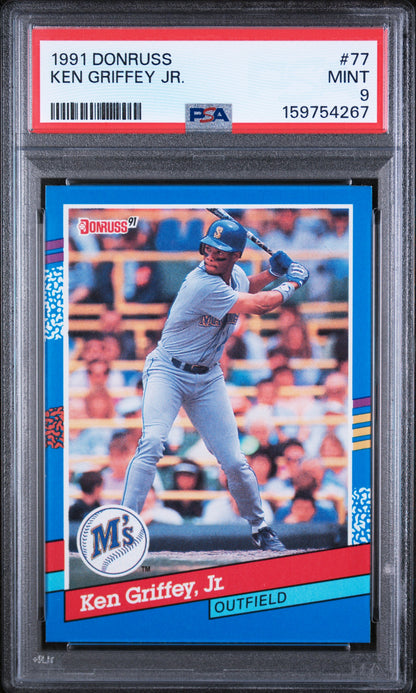 1991 DONRUSS KEN GRIFFEY JR. #77 PSA 9 - Front