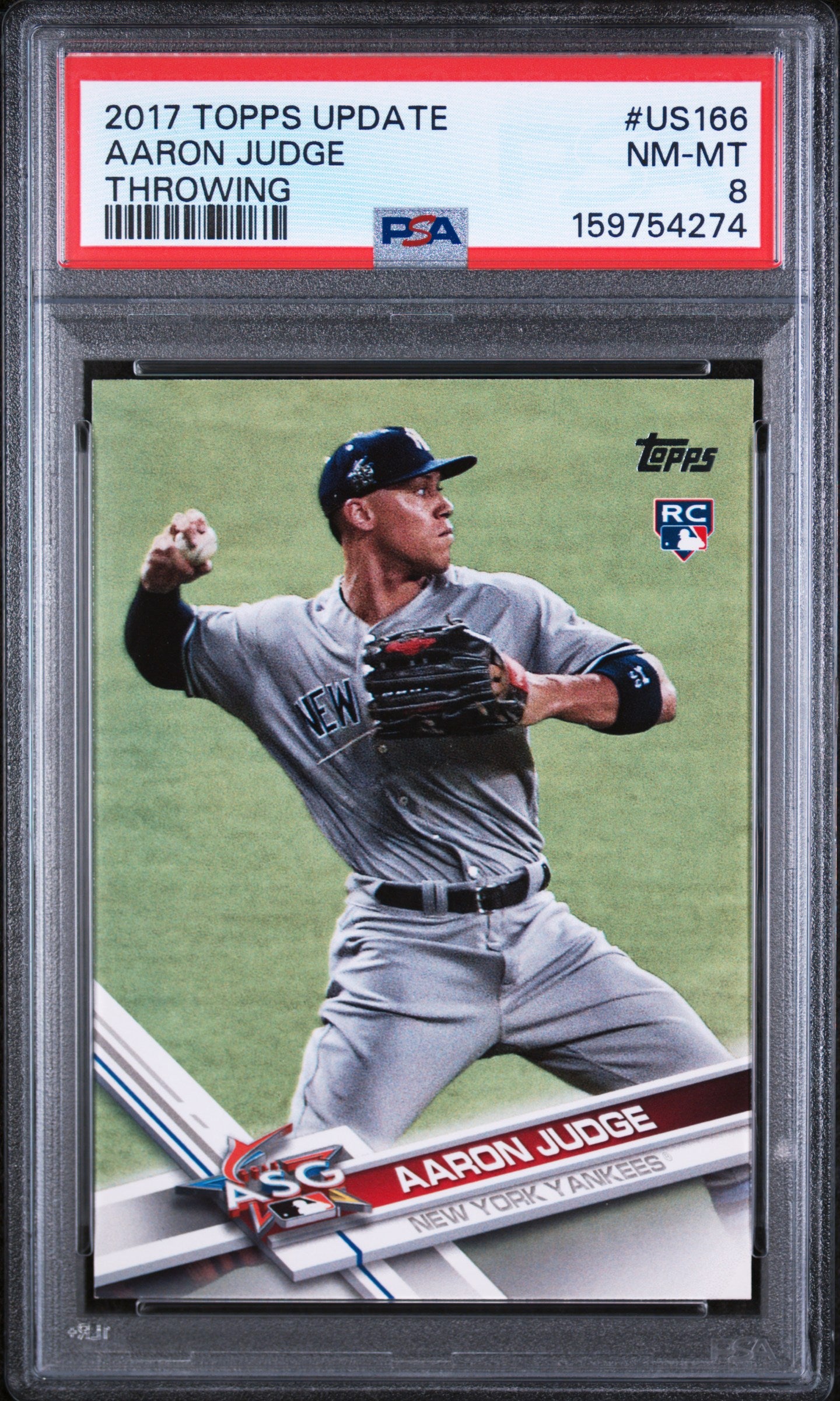 2017 TOPPS UPDATE AARON JUDGE #US166 PSA 8 - Front