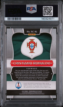 2018 PANINI PRIZM WORLD CUP SCORERS CLUB CRISTIANO RONALDO SCORERS CLUB #SC-16 PSA 10 - Back