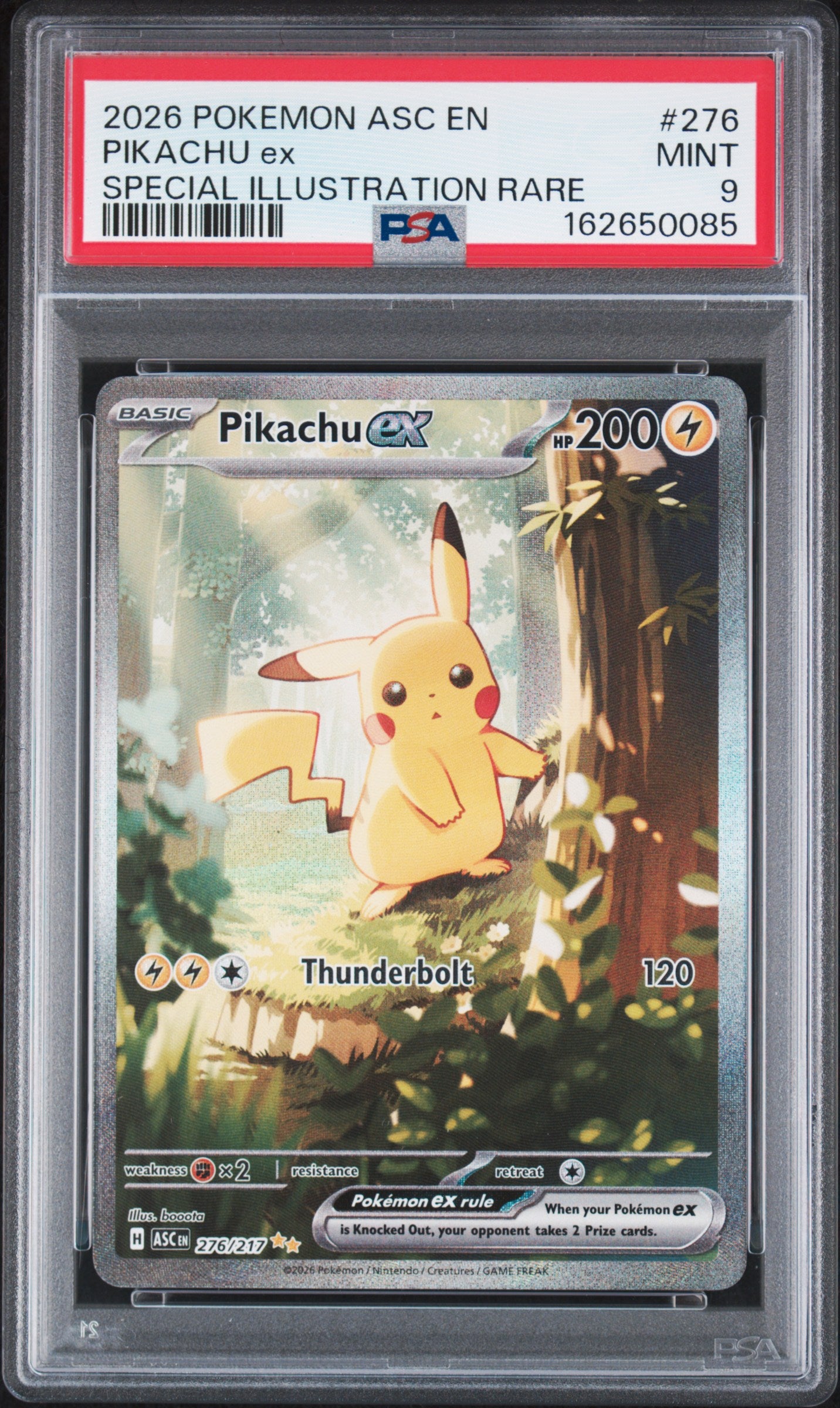 2026 POKEMON ASC EN-ASCENDED HEROES PIKACHU ex SPECIAL ILLUSTRATION RARE #276 PSA 9 - Front