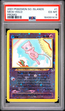 2001 POKEMON SOUTHERN ISLANDS PROMO MEW-HOLO PROMO #1 PSA 6 - Front