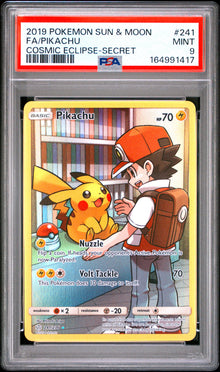 2019 POKEMON SUN & MOON COSMIC ECLIPSE FA/PIKACHU COSMIC ECLIPSE-SECRET #241 PSA 9 - Front