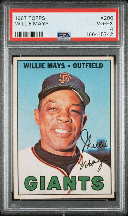 1967 TOPPS WILLIE MAYS #200 PSA 4 - Front