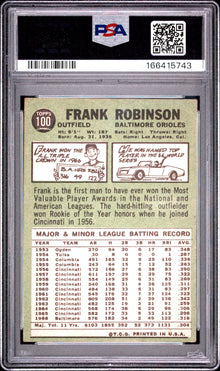 1967 TOPPS FRANK ROBINSON #100 PSA 3 - Back