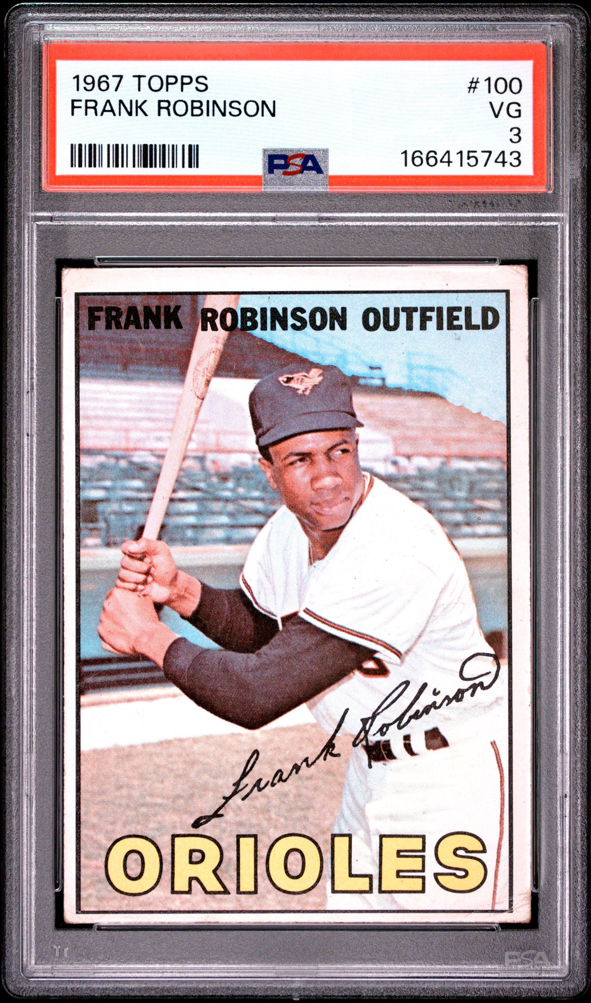 1967 TOPPS FRANK ROBINSON #100 PSA 3 - Front