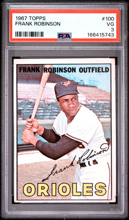 1967 TOPPS FRANK ROBINSON #100 PSA 3 - Front