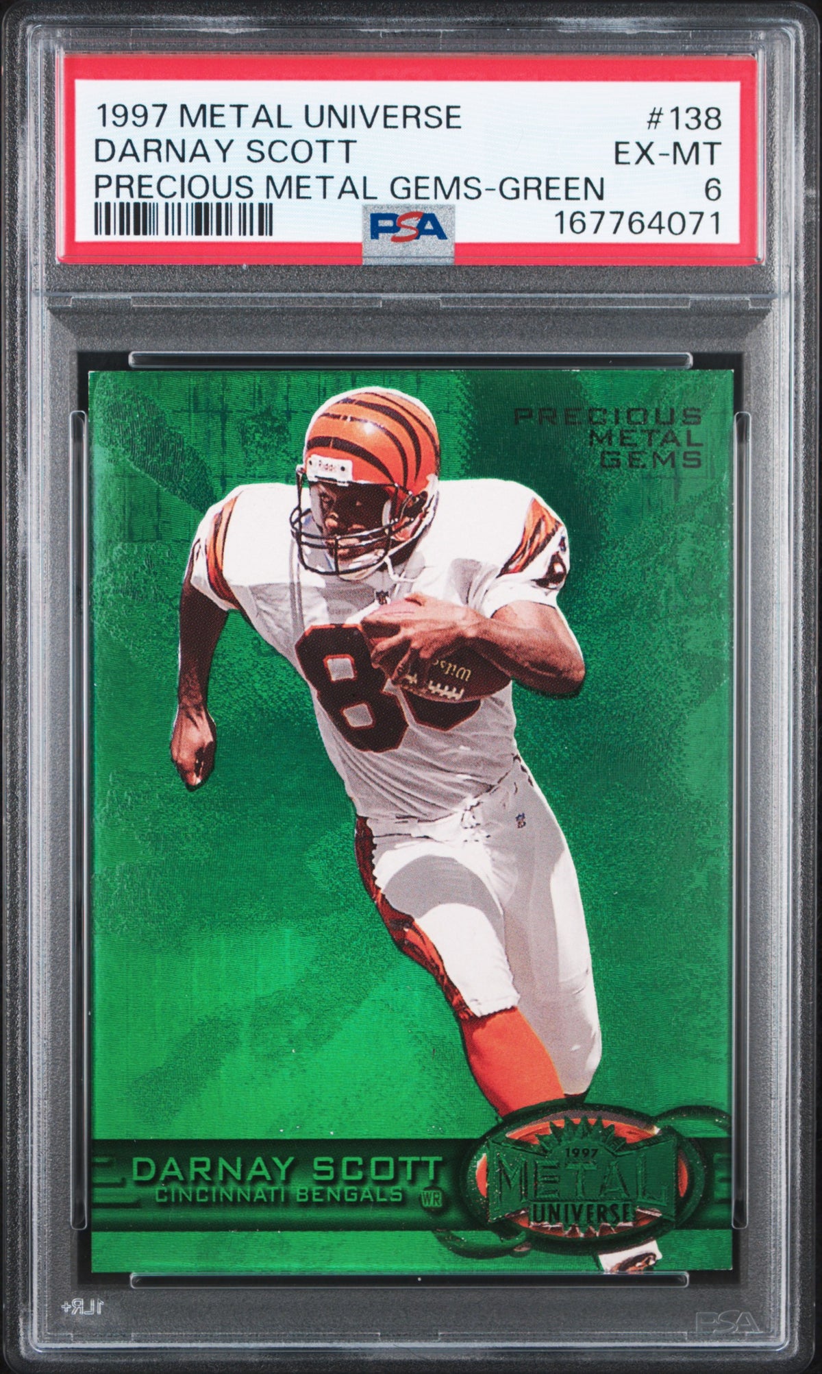 1997 METAL UNIVERSE DARNAY SCOTT PRECIOUS METAL GEMS-GREEN #138 PSA 6 - Front