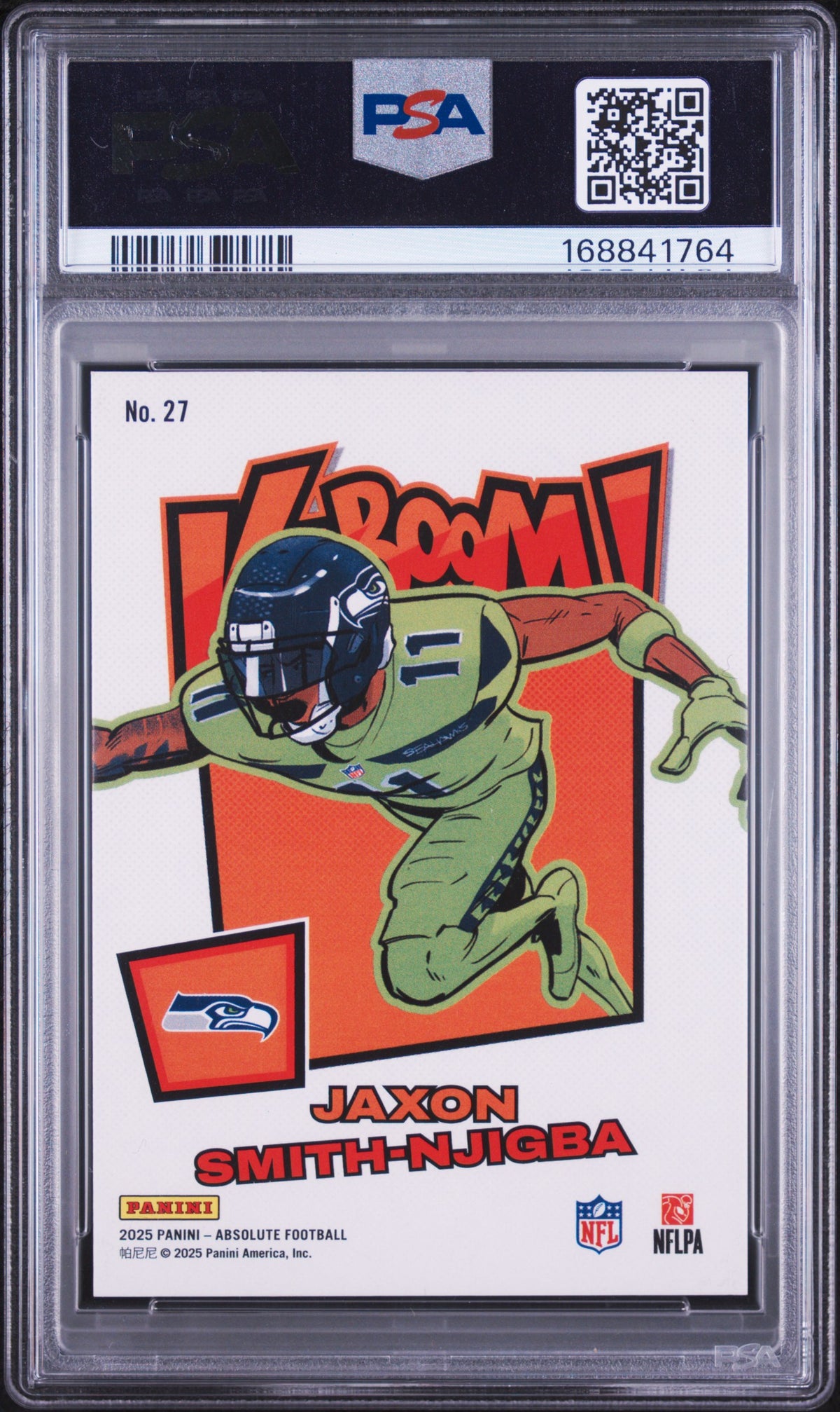 2025 PANINI ABSOLUTE KABOOM! HORIZONTAL JAXON SMITH-NJIGBA #27 PSA 9 - Back