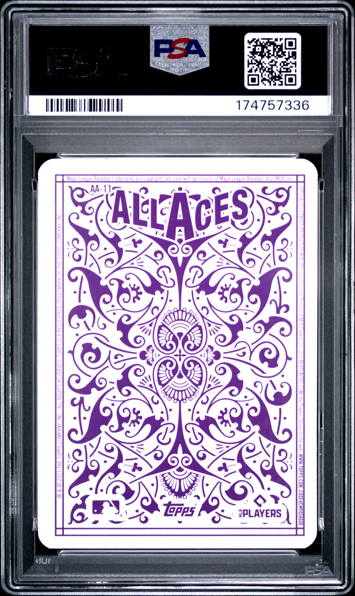 2023 TOPPS ALL ACES SHOHEI OHTANI ALL ACES #AA11 PSA 9 - Back