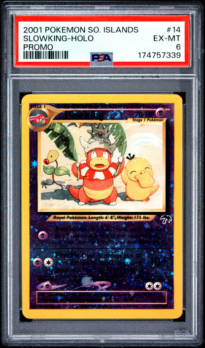 2001 POKEMON SOUTHERN ISLANDS PROMO SLOWKING-HOLO PROMO #14 PSA 6 - Front
