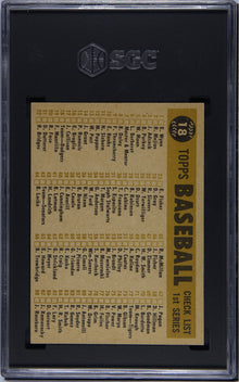 1960 Topps Los Angeles Dodgers #18 SGC 6 - Back